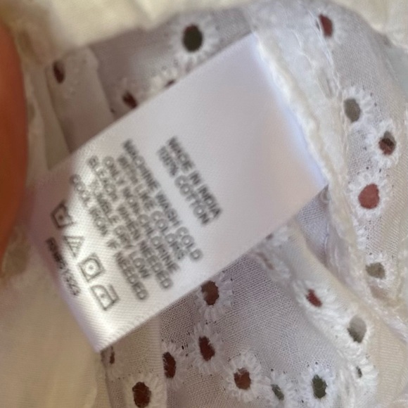 CeCe White Eyelet Ruffle Blouse - Picture 8 of 8